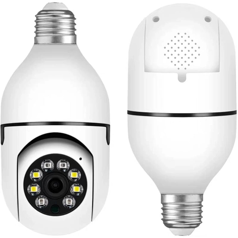 lâmpada/Câmera wifi sem fio giratória 360º